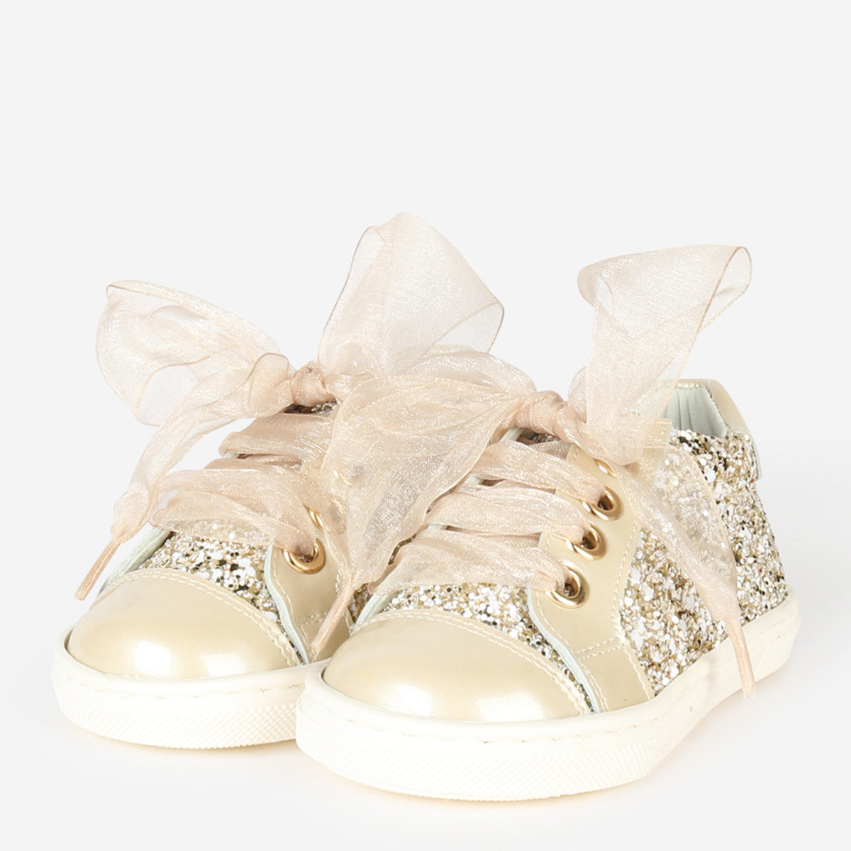 222295 Andanines Gold Glitter Trainers