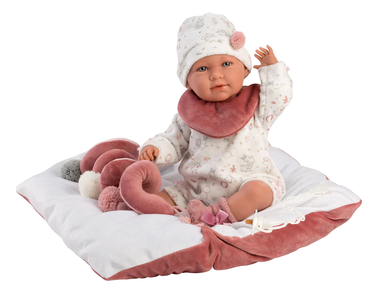 74026 Dusky Pink Play Mat Crying Doll