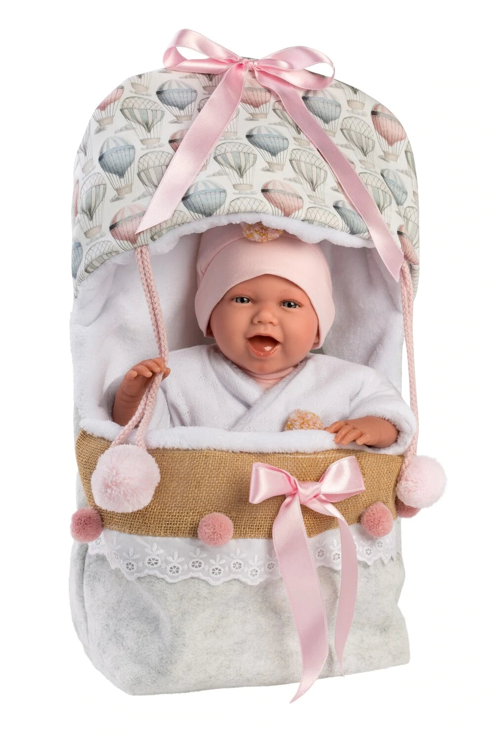 74024 Hot Air Balloon Sleeping Bag Laughing Doll