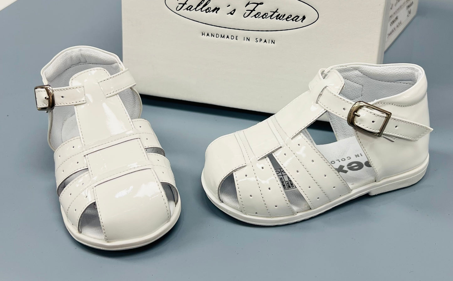 PEX White PATENT Frankie Sandal