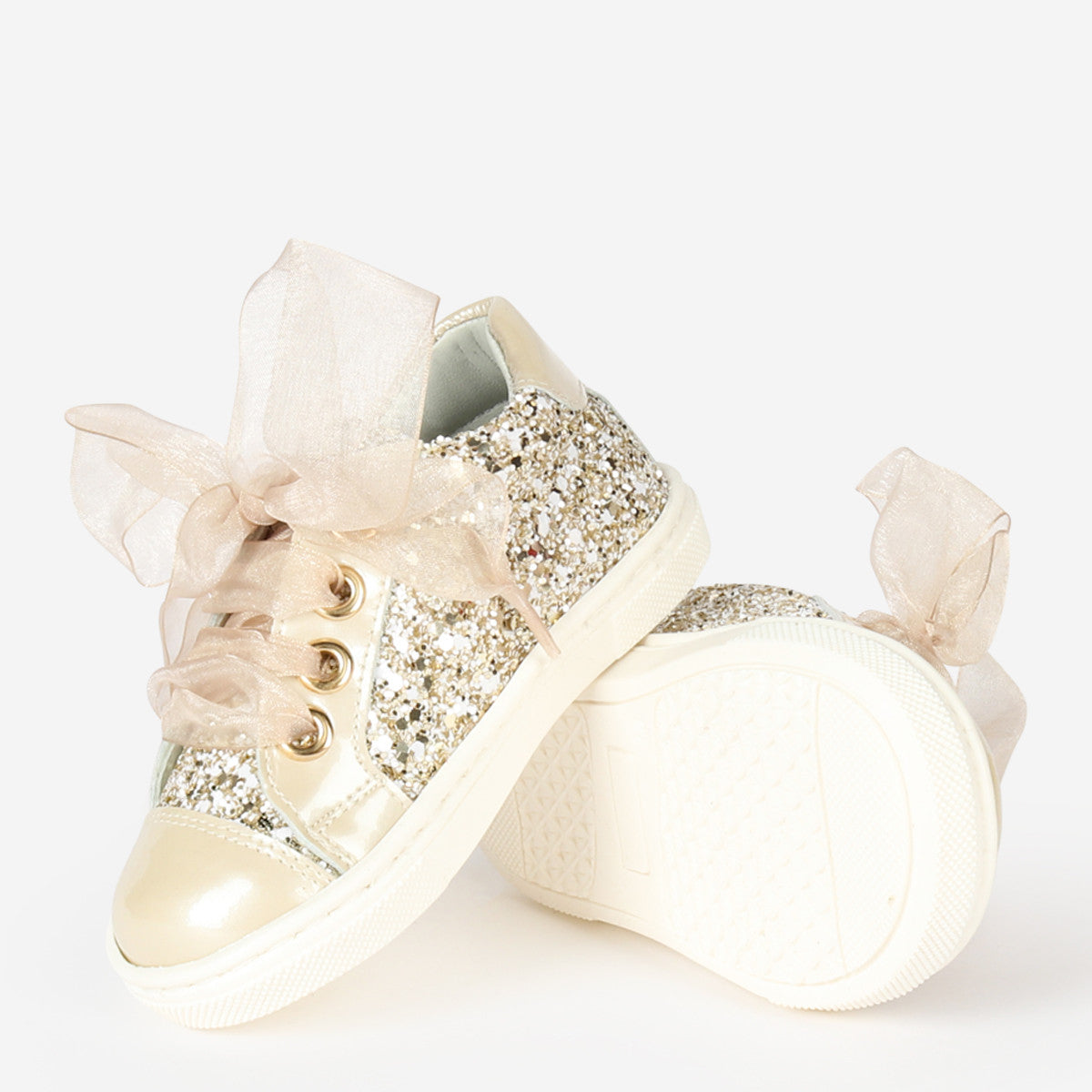 Gold hot sale glitter trainers