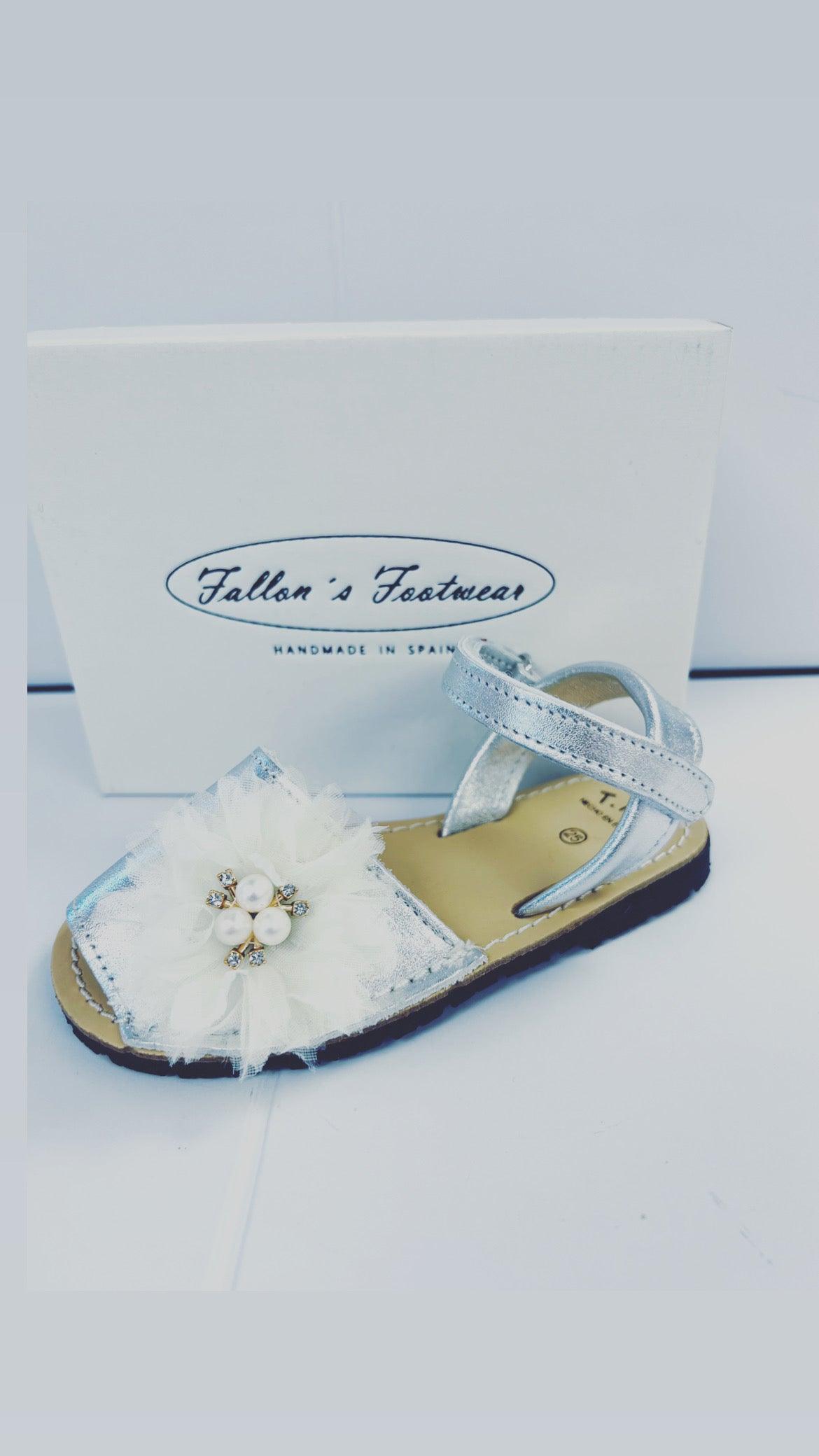 17405 Silver Pearl Sandals - Fallons Kids