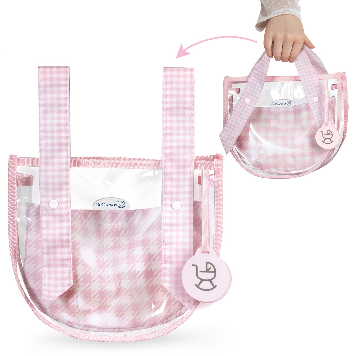 90346 Niza Pink Twin Pram By Decuevas (age 8 and under)