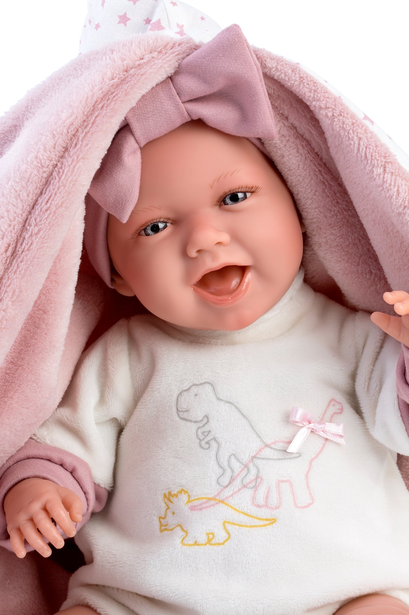 74044 Dinosaur Outfit Laughing Doll 45cm