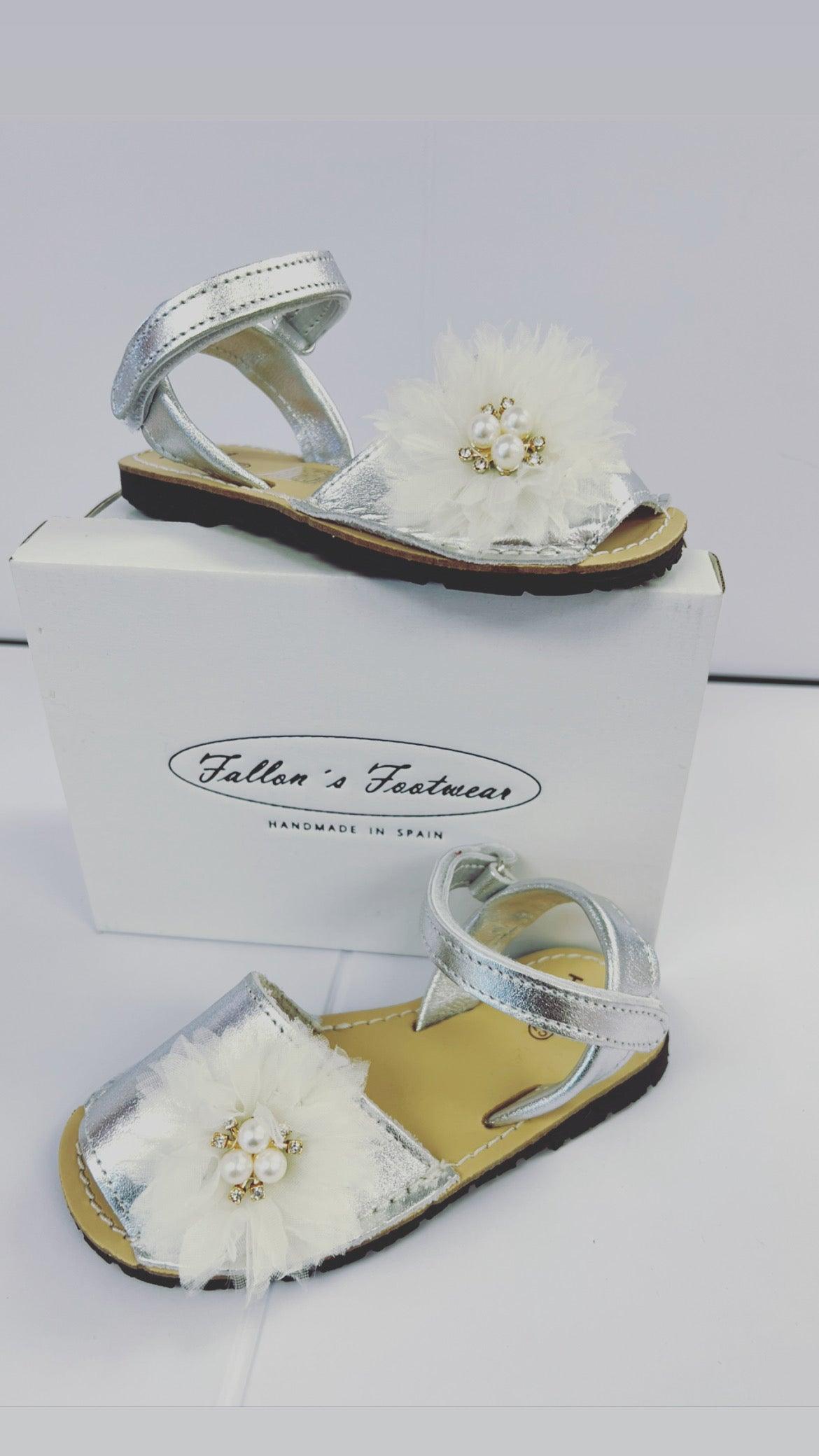 17405 Silver Pearl Sandals - Fallons Kids