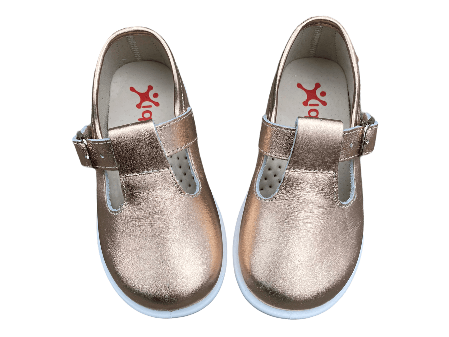 20200 ROSE Gold T-Bar Shoe - Fallons Toys&Shoes - Xiquets
