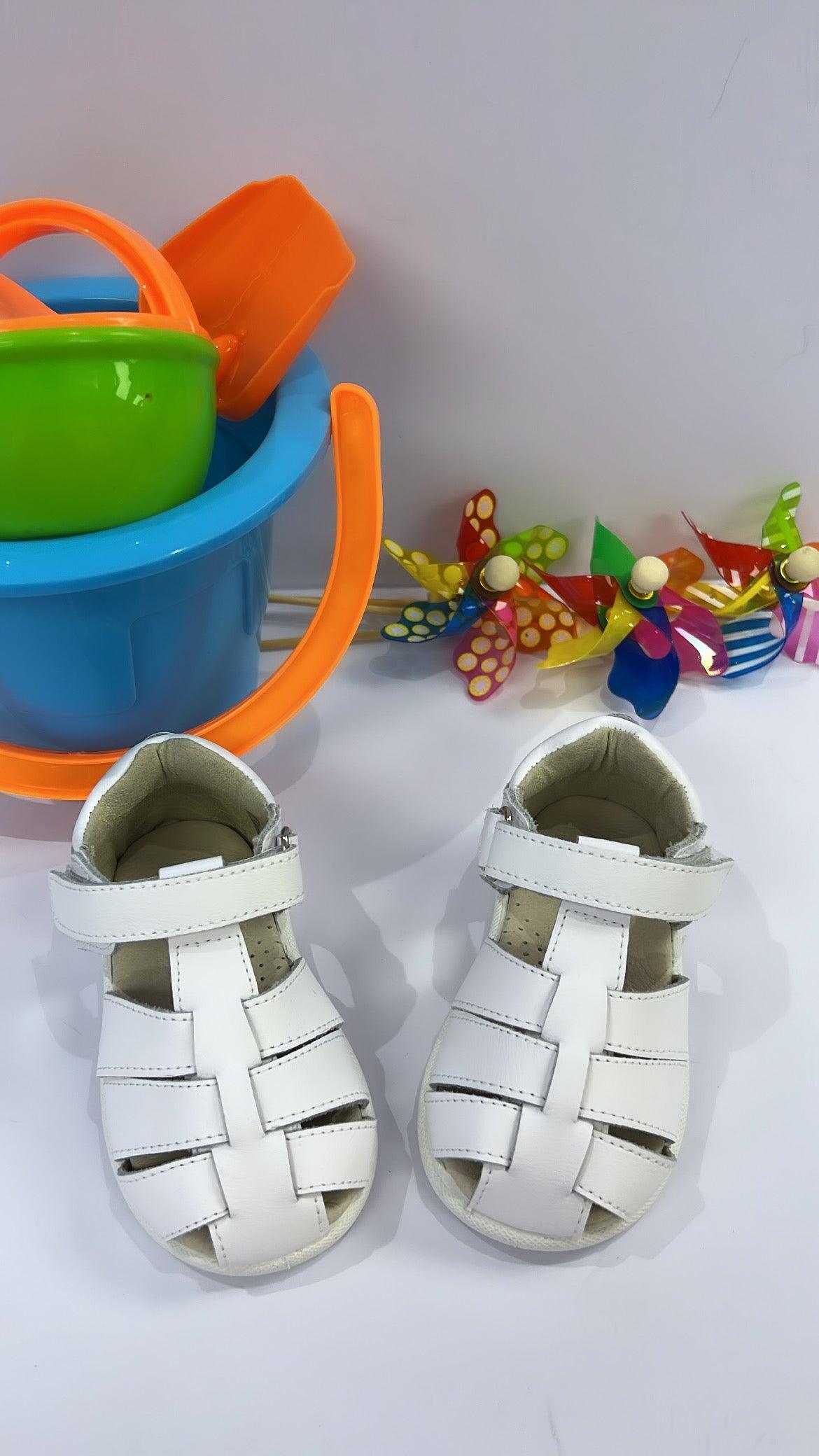 110801 White Boys Sandal - Fallons Kids