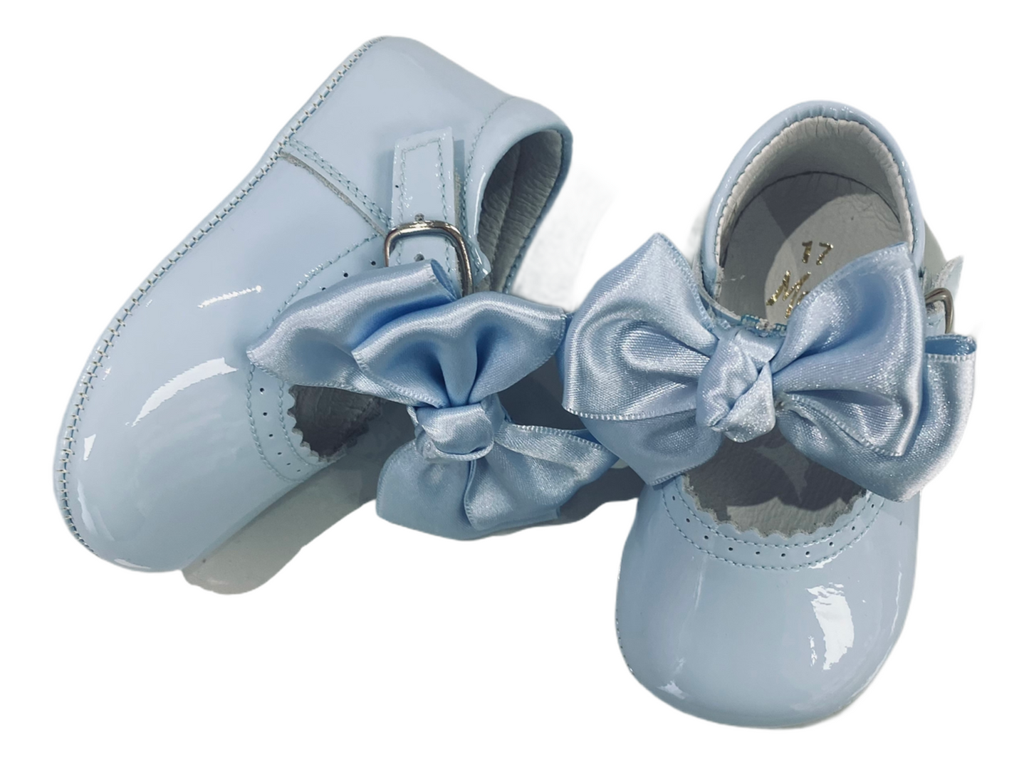 712 Baby Blue Bow Soft Baby Shoe - Fallons Toys&Shoes - Fallon's Footwear