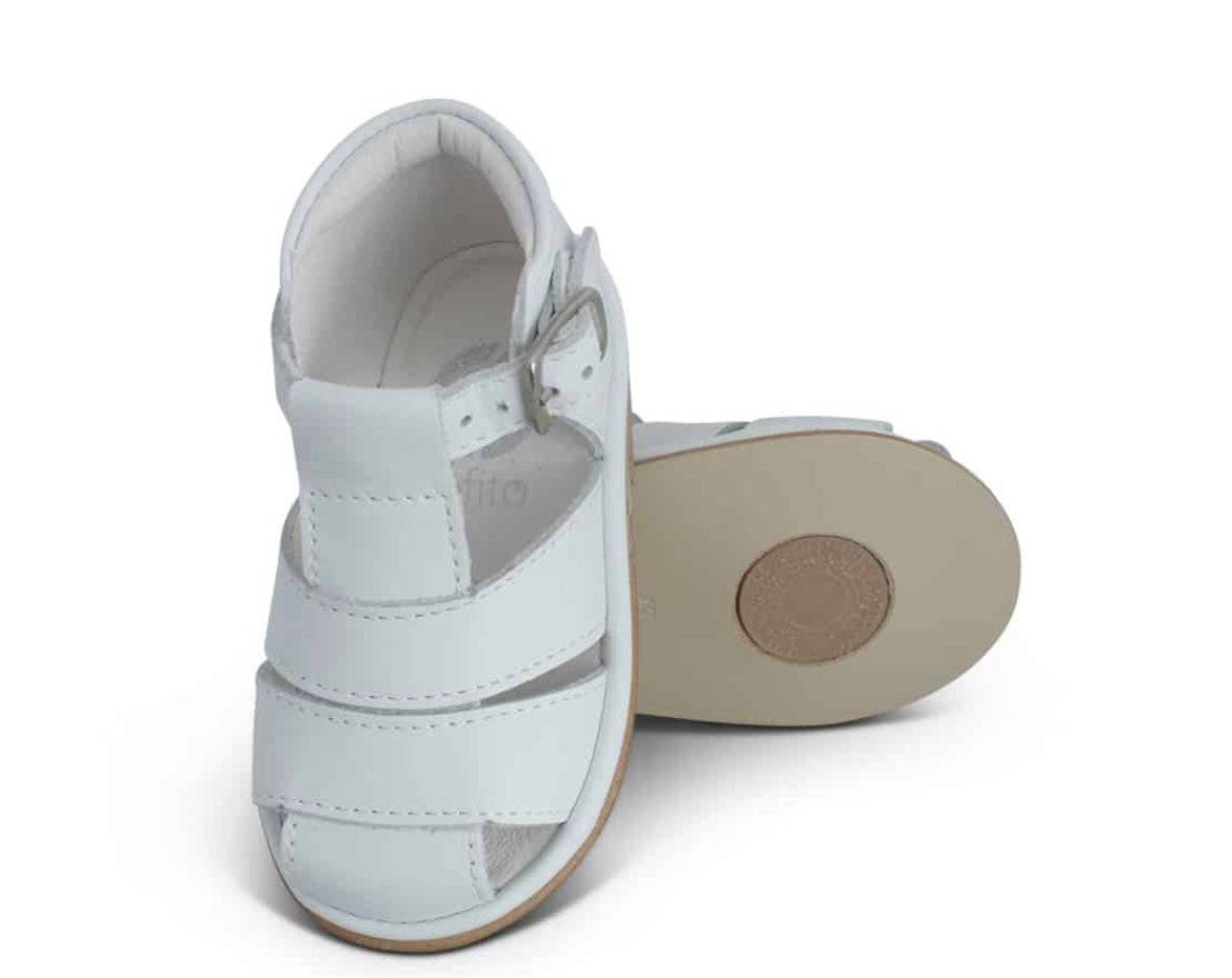 B2210 Silvio White Leather Sandal