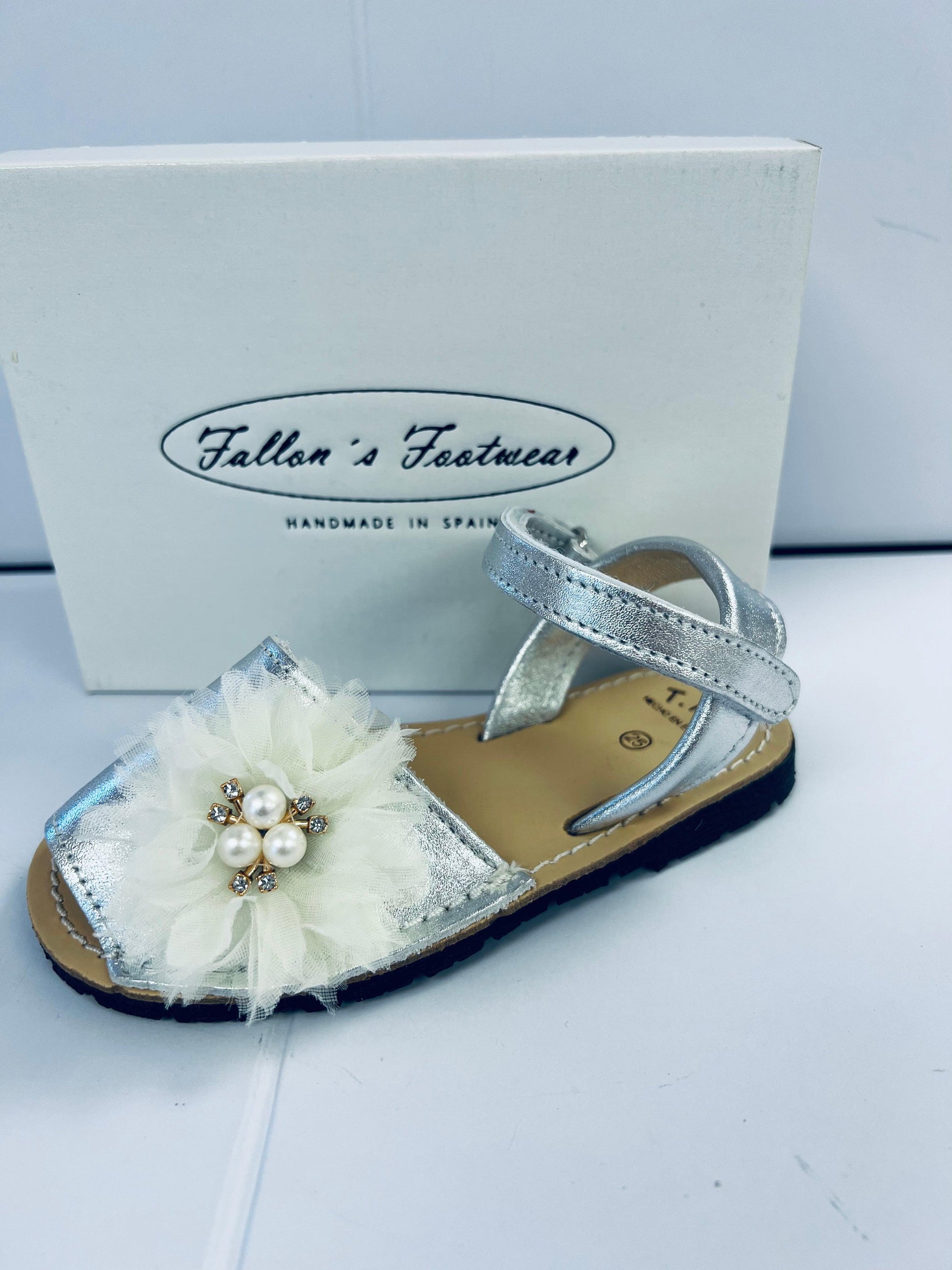 17405 Silver Pearl Sandals - Fallons Kids