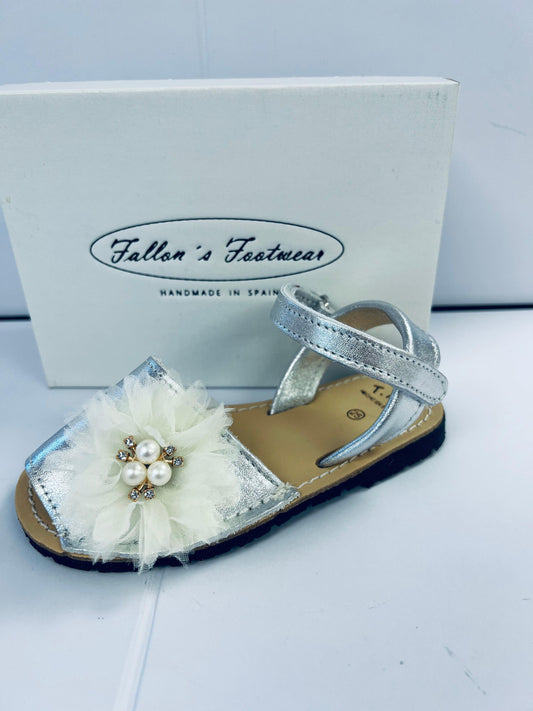17405 Silver Pearl Sandals - Fallons Kids