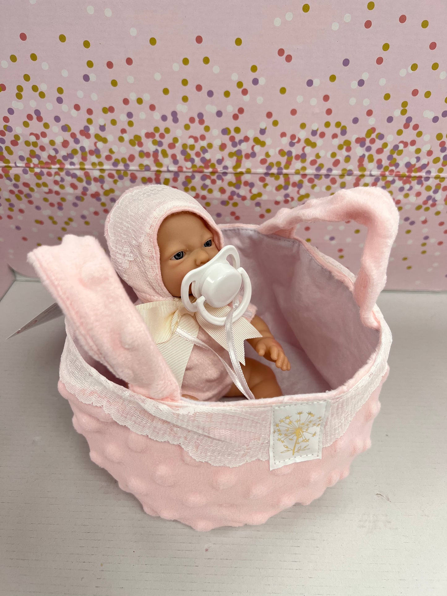 270 Girl in Carrier MARINA & PAU COLLECTABLE DOLLS