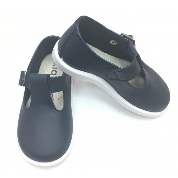 20200 Navy T-Bar Shoe - Fallons Toys&Shoes - Xiquets