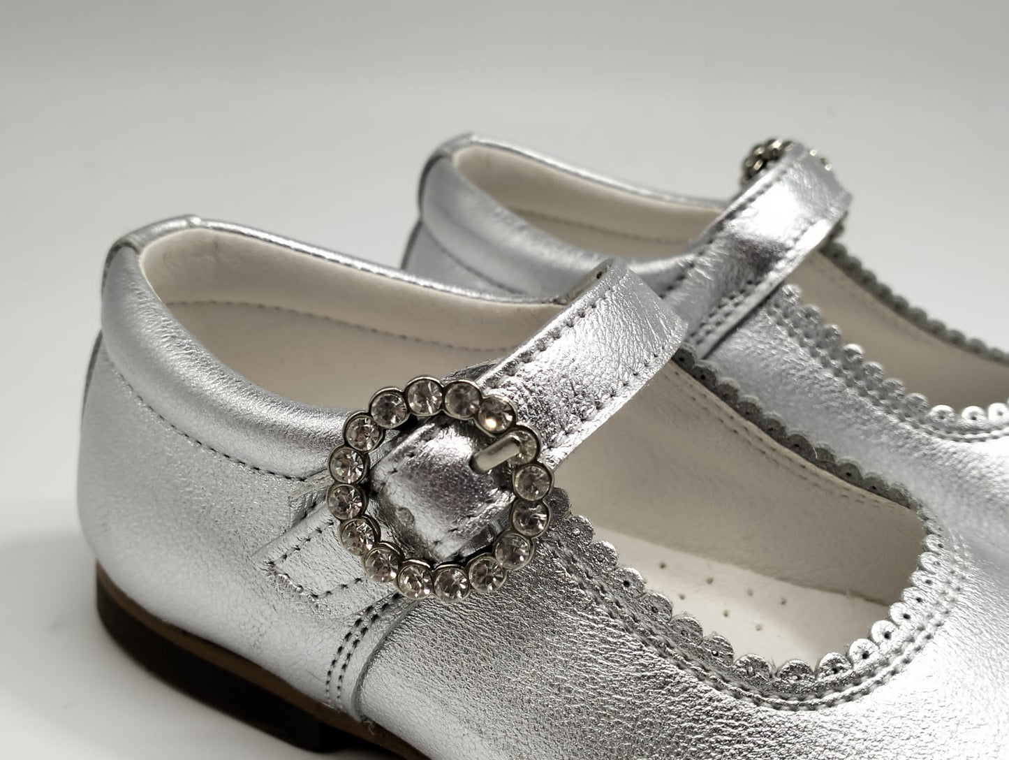6270-1 Silver Shoe with Diamante Buckle
