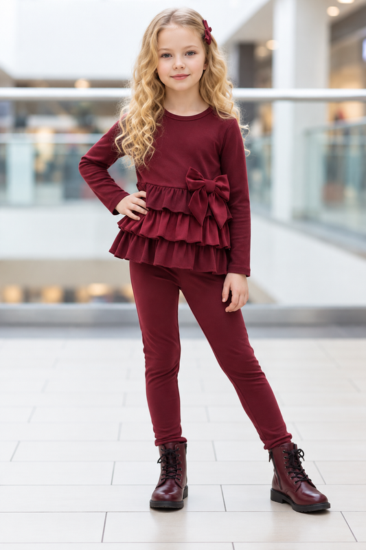 Aspen Burgundy Legging Set
