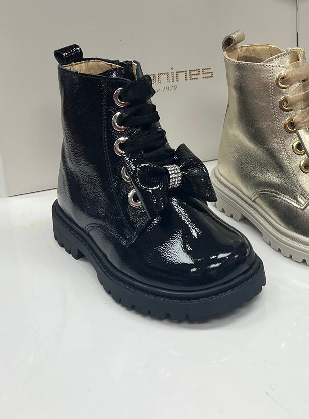 202482 Black Bow Boot By Andanines