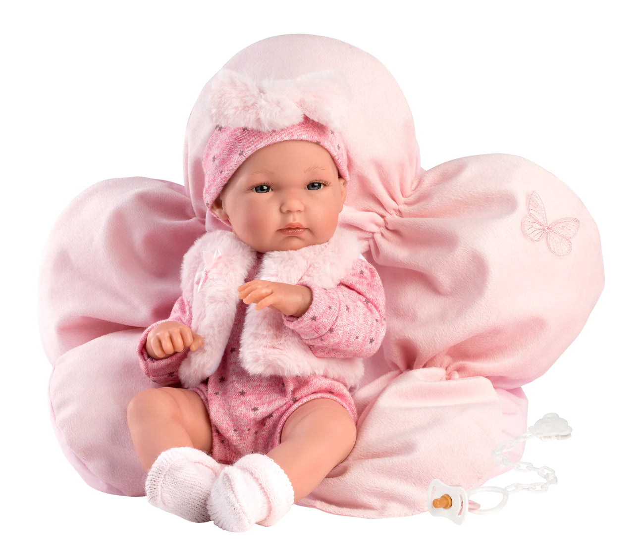 63592 Llorens Pink Butterfly Doll 38cm