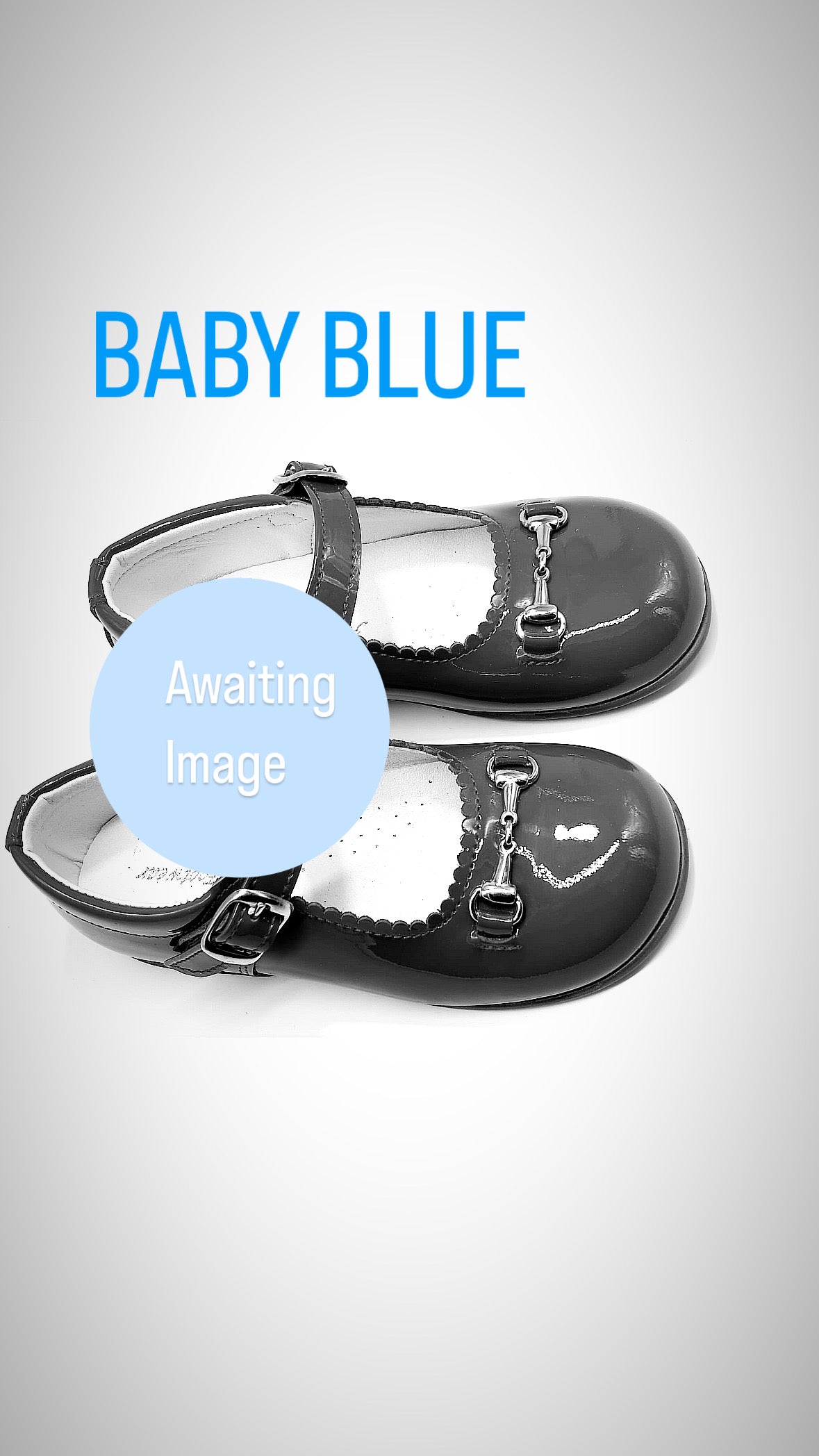 6270-2 Baby Blue Shoe with Horsebit Buckle