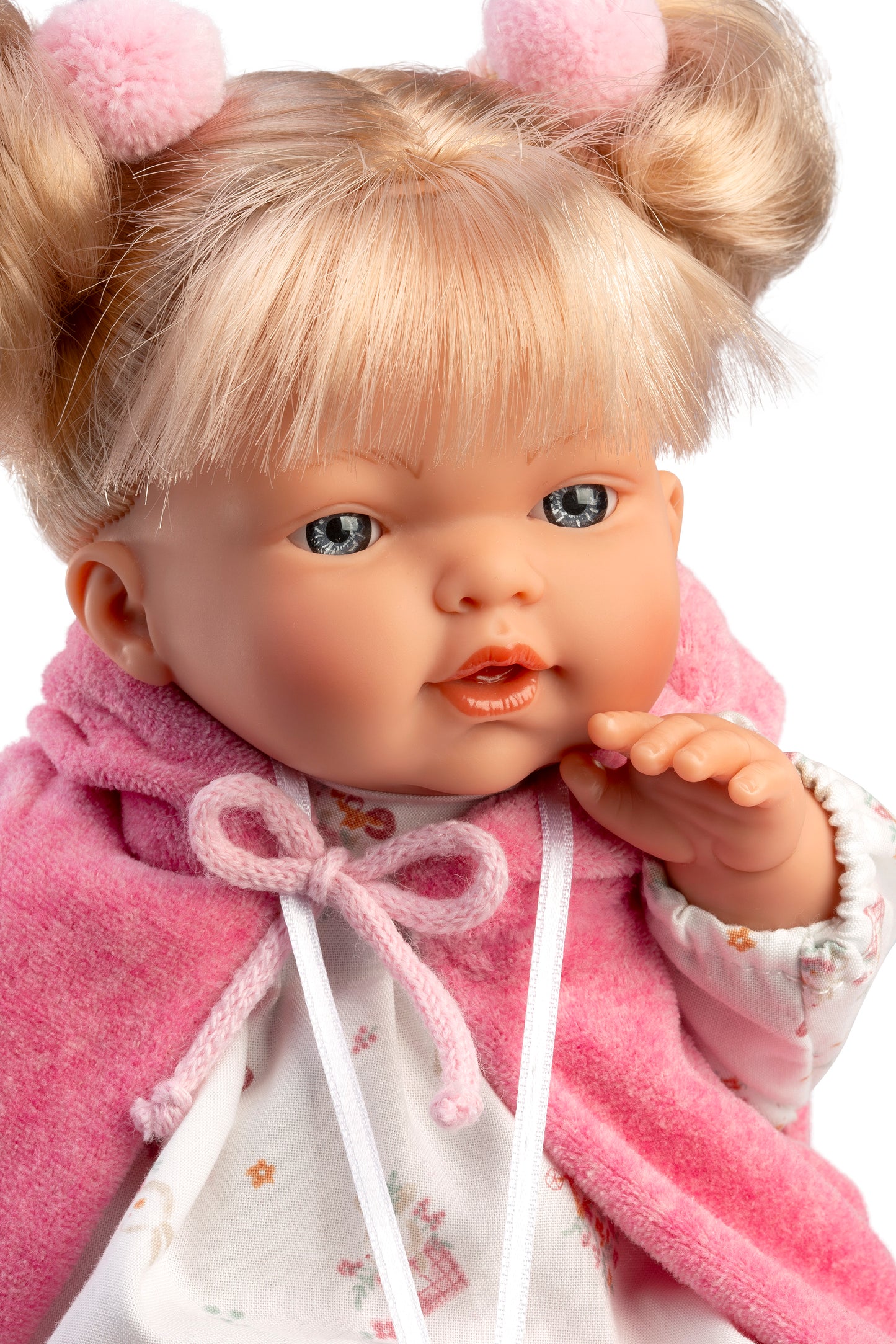 Llorens Roberta Pink Crying Doll With Hair