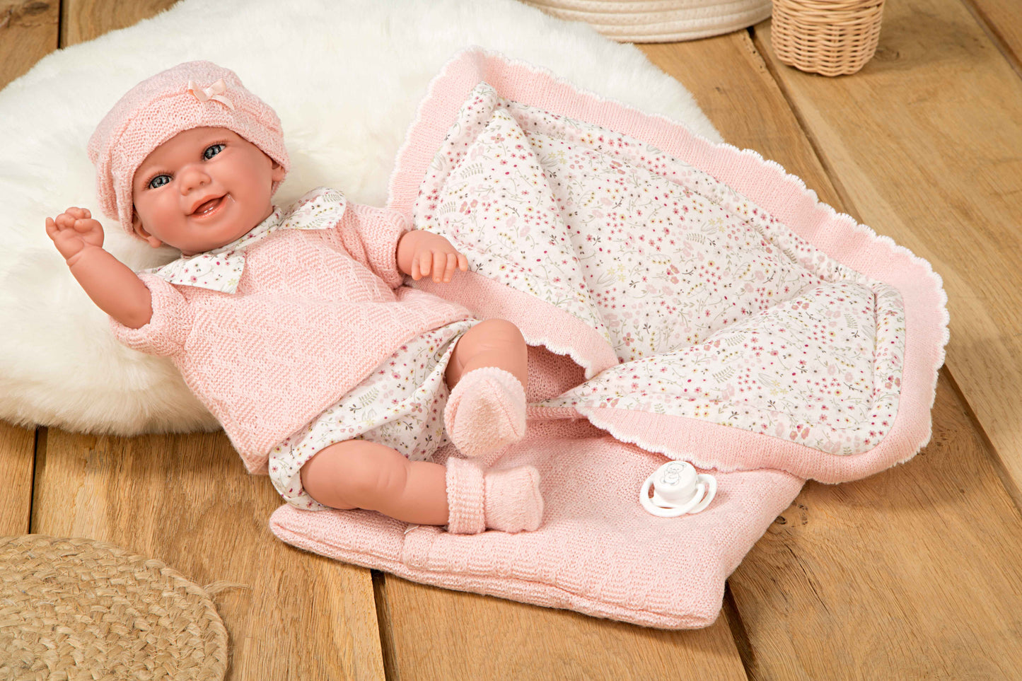 Arias Pink Weighted Doll 35cm