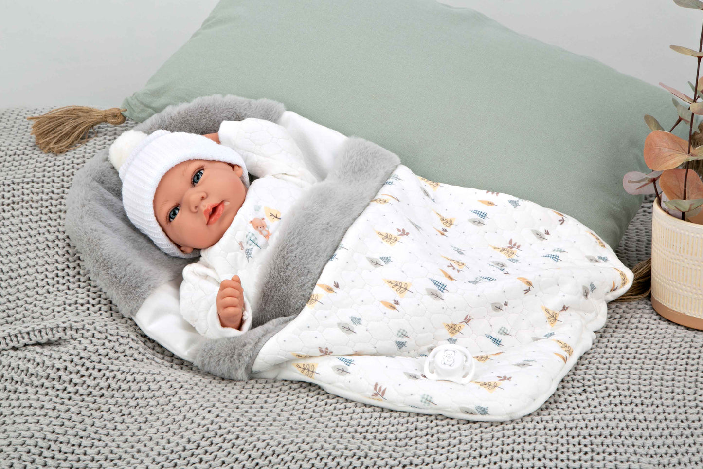 Arias Doll With Hat and Sleeping Bag (WEIGHTED)40cm