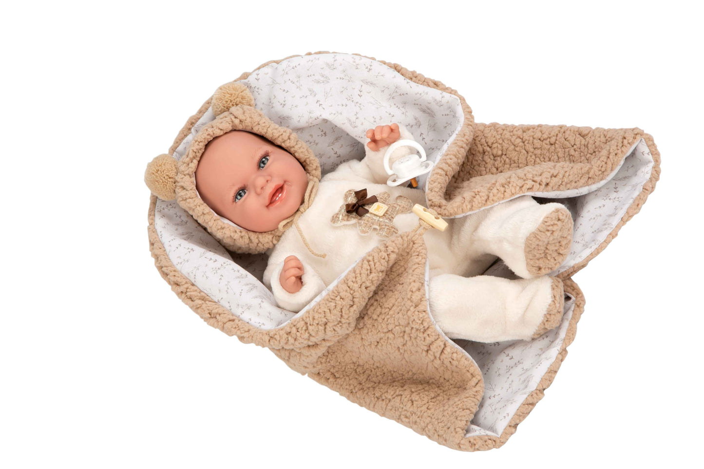 Arias Beig Teddy Doll With Blanket (WEIGHTED) 35cm