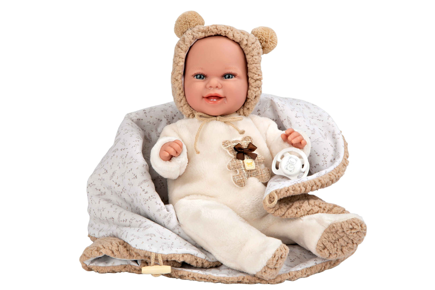 Arias Beig Teddy Doll With Blanket (WEIGHTED) 35cm