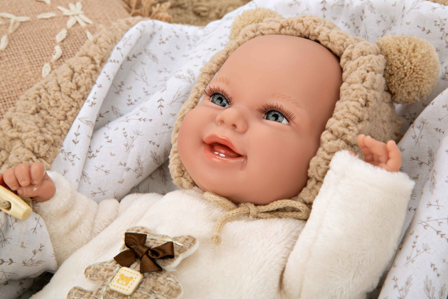Arias Beig Teddy Doll With Blanket (WEIGHTED) 35cm