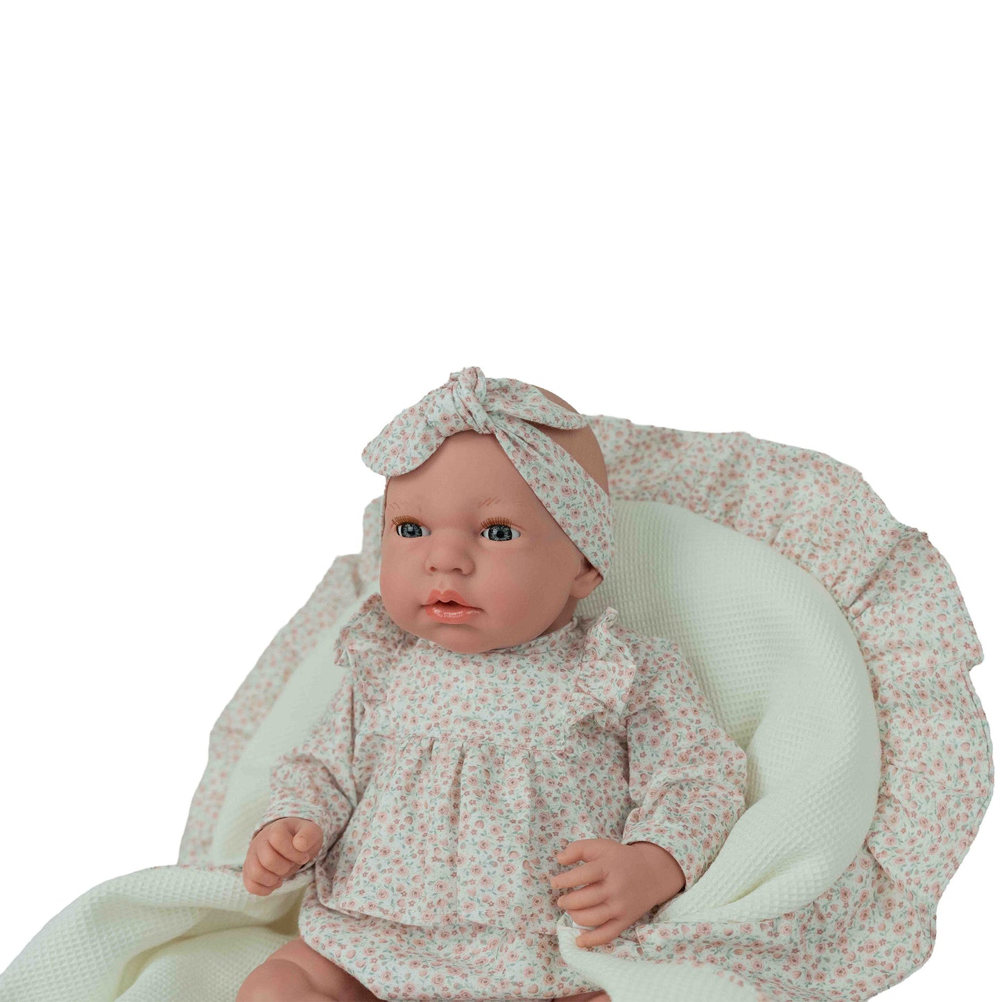 Arias Pink Doll with Blanket, Sleepy Eyes and Magnetic Crying Dummy 40cm