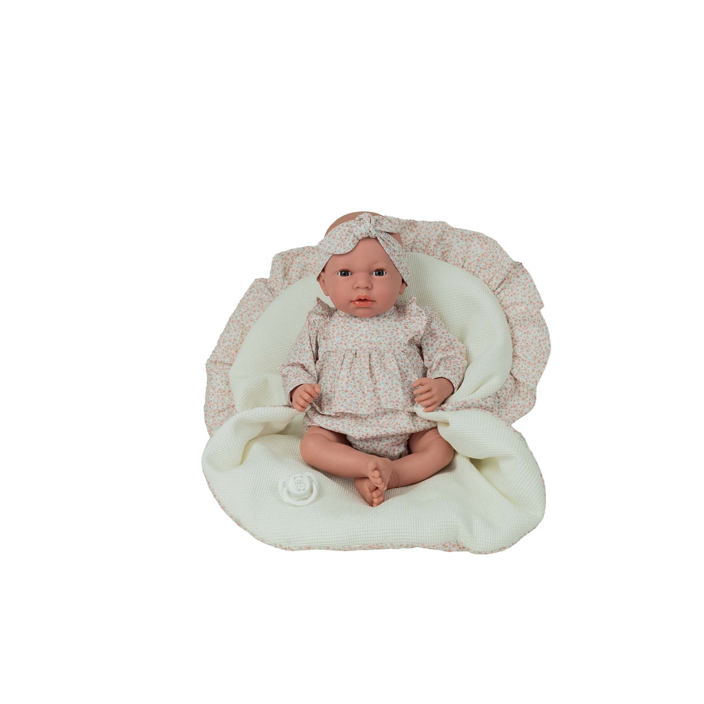 Arias Pink Doll with Blanket, Sleepy Eyes and Magnetic Crying Dummy 40cm