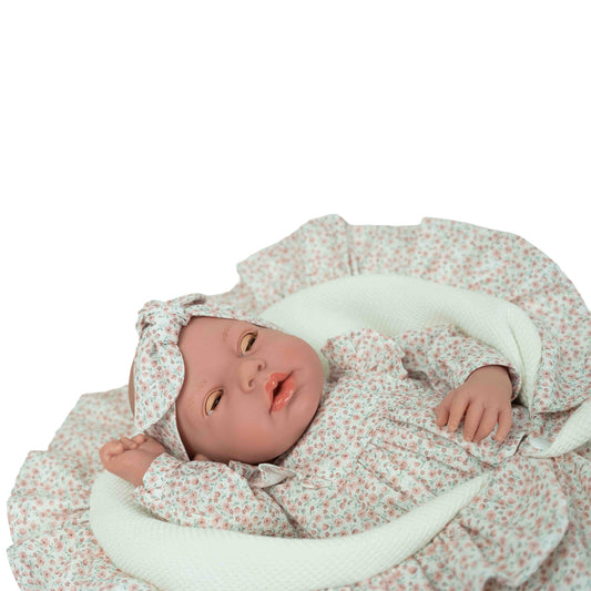 Arias Pink Doll with Blanket, Sleepy Eyes and Magnetic Crying Dummy 40cm