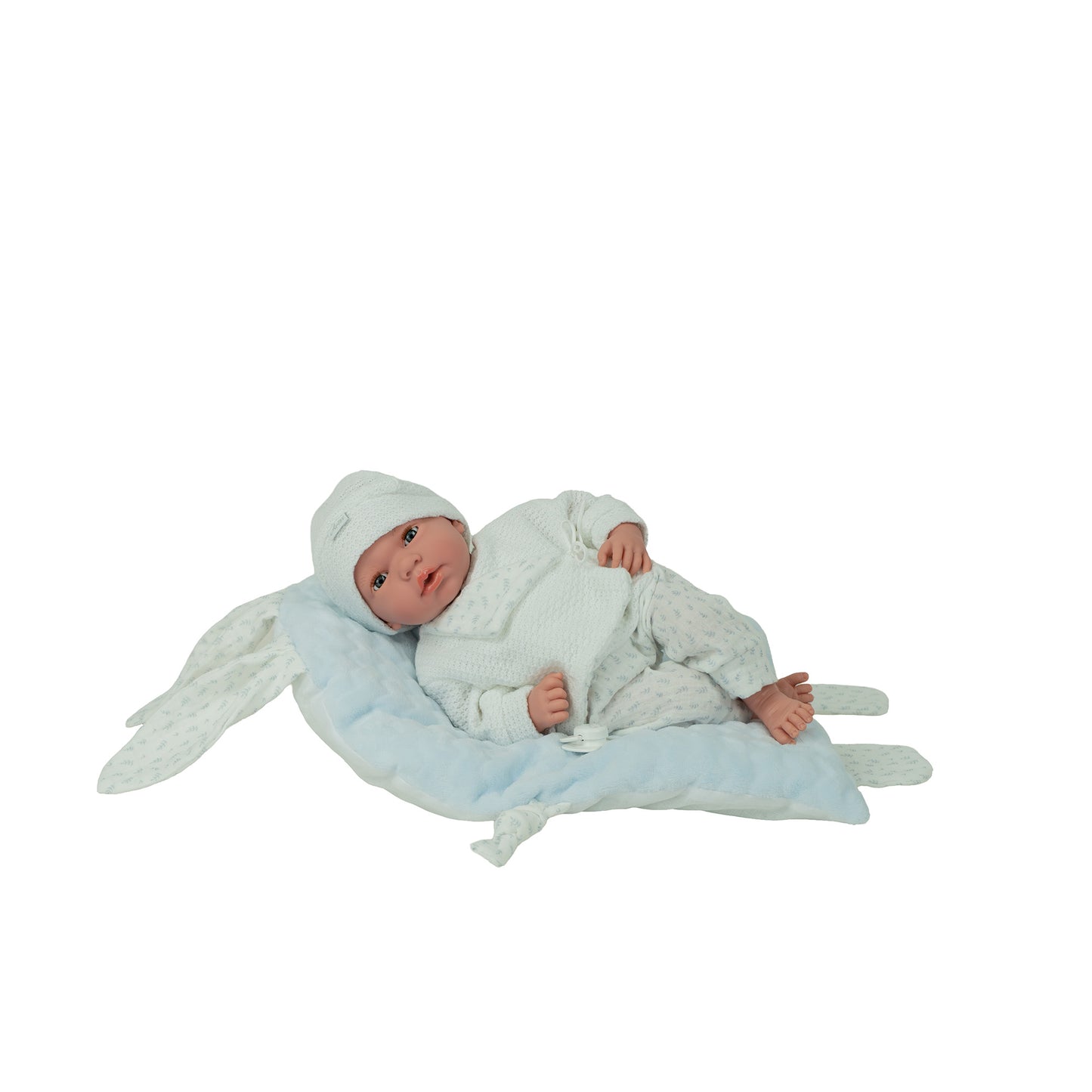 Arias White Doll with Blanket, Sleepy Eyes and Magnetic Crying Dummy 40cm