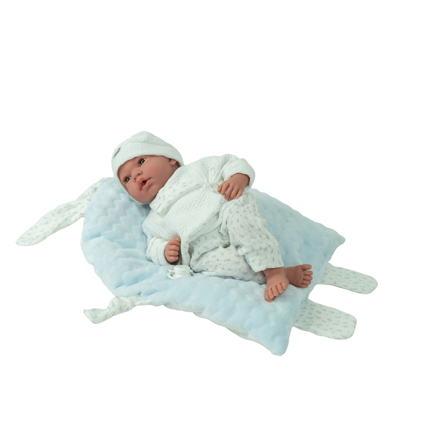 Arias White Doll with Blanket, Sleepy Eyes and Magnetic Crying Dummy 40cm