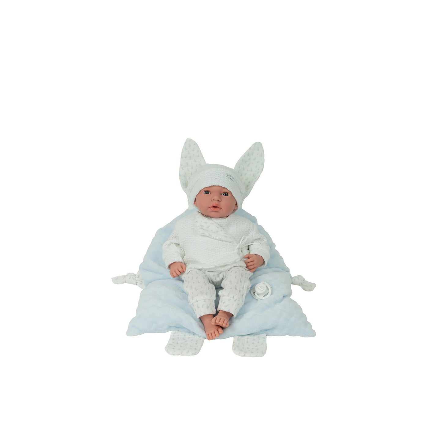 Arias White Doll with Blanket, Sleepy Eyes and Magnetic Crying Dummy 40cm