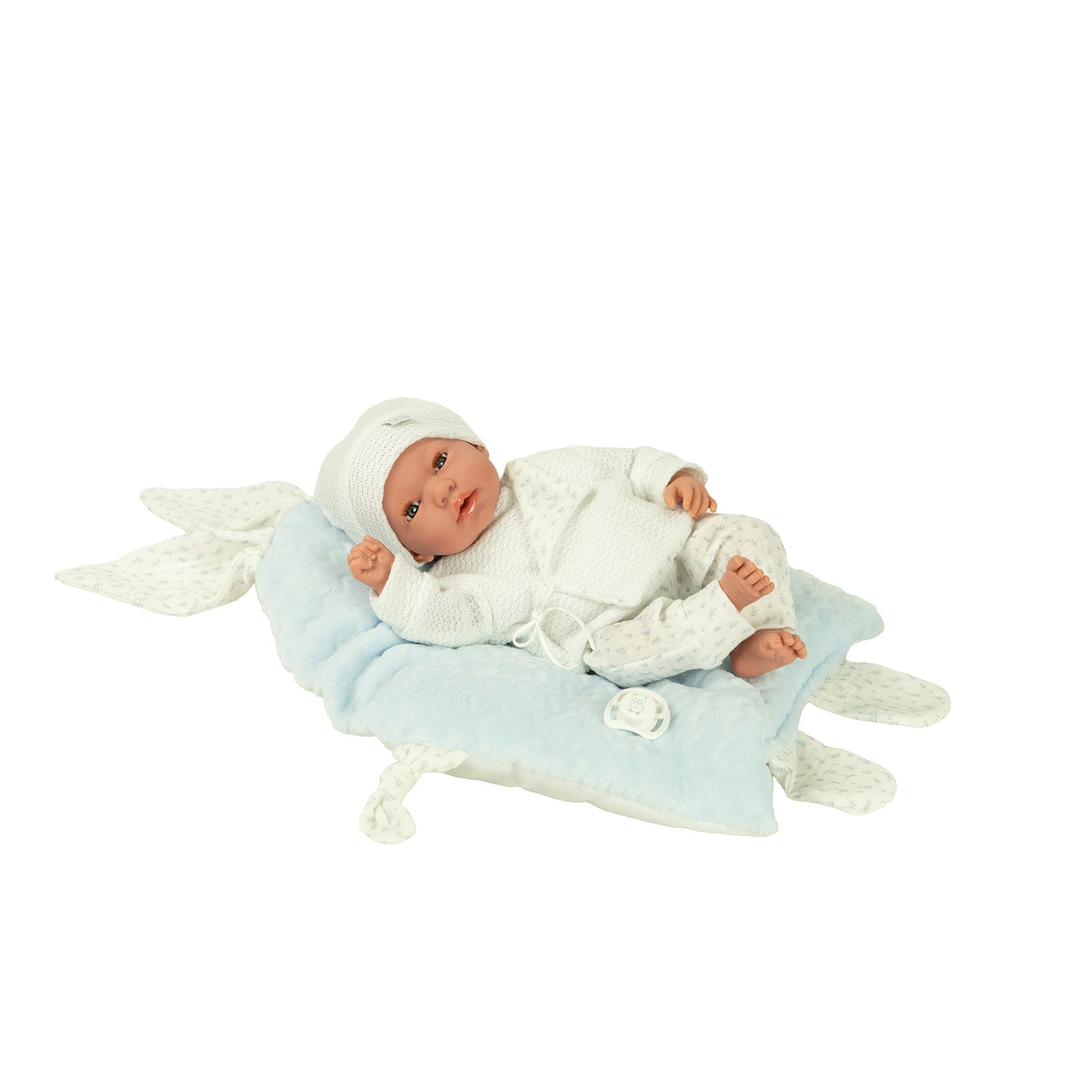 Arias White Doll with Blanket, Sleepy Eyes and Magnetic Crying Dummy 40cm