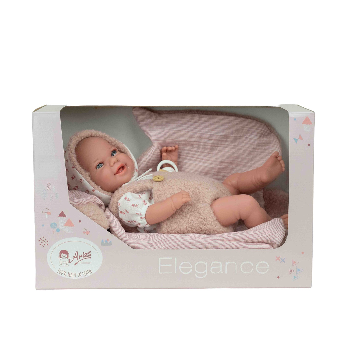 Arias Blush Pink Doll (Weighted)35cm
