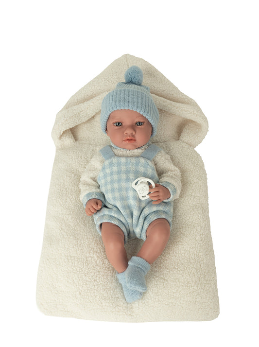 Arias Blue Doll With Dummy and Accessory 38cm