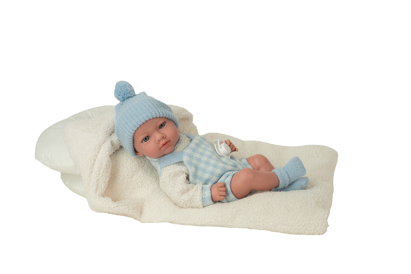 Arias Blue Doll With Dummy and Accessory 38cm
