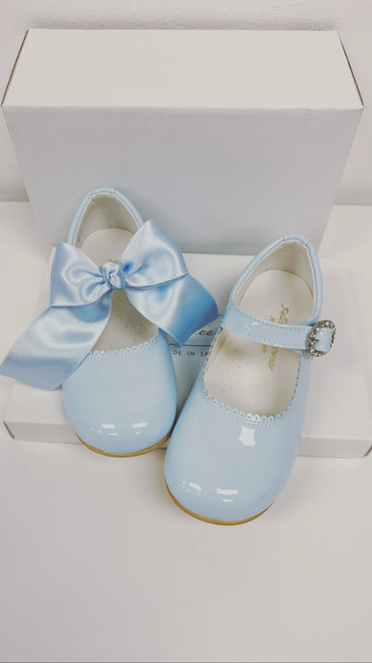 6270-1 Baby Blue Shoe with Diamante Buckle