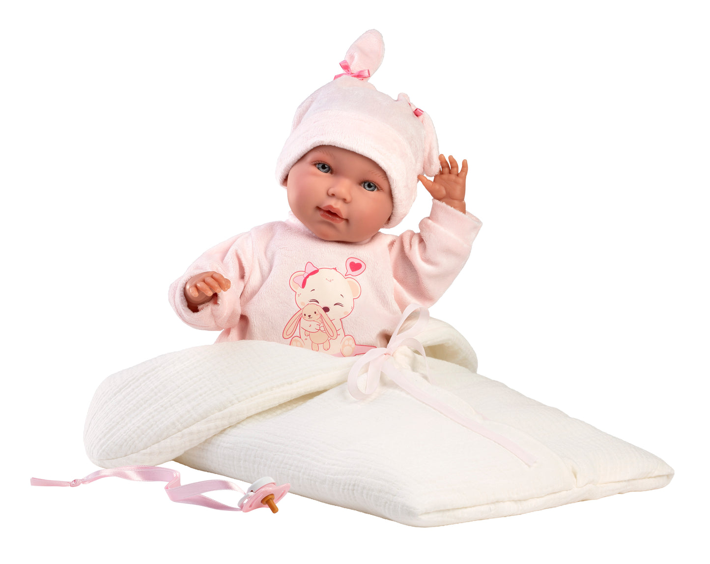 Llorens Abril Crying Doll With Sleeping Bag 42cm