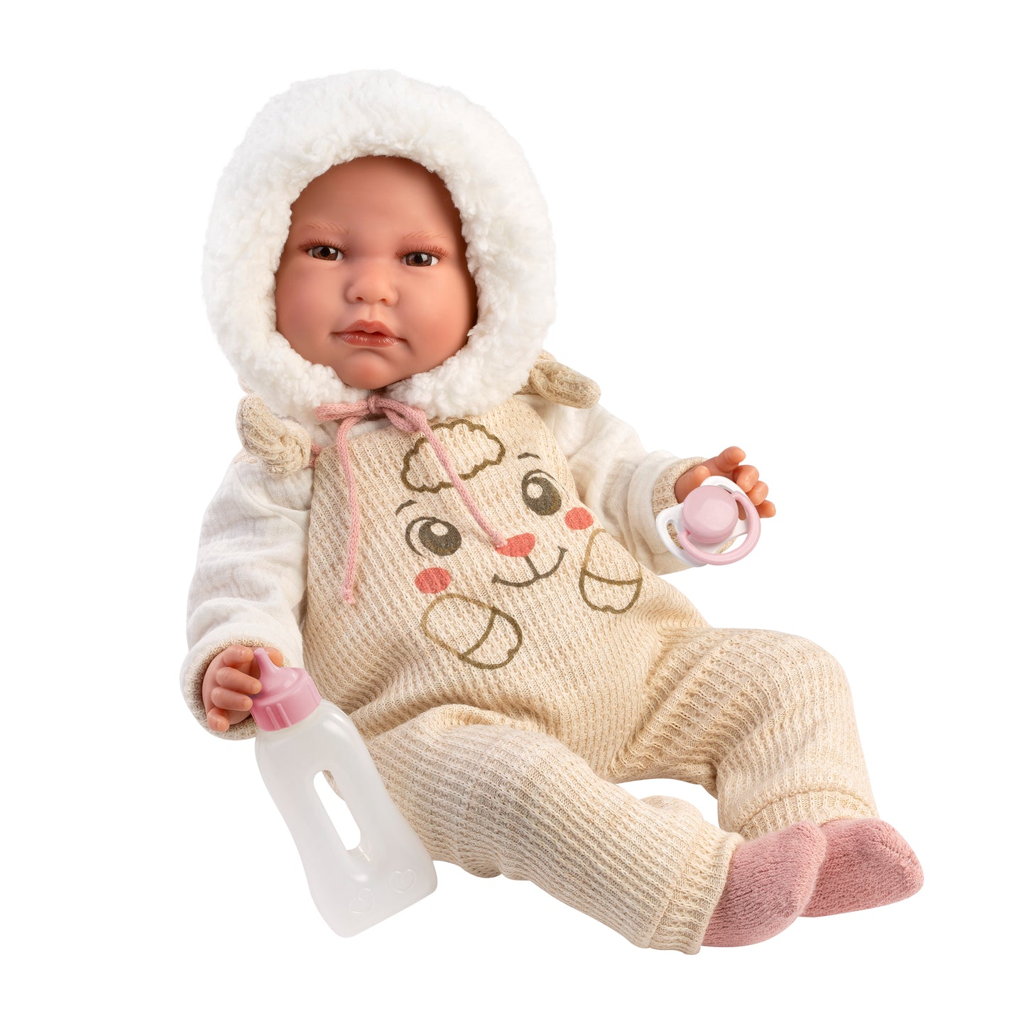 Llorens Luis  Beig Cry baby With Cushion 45cm Doll