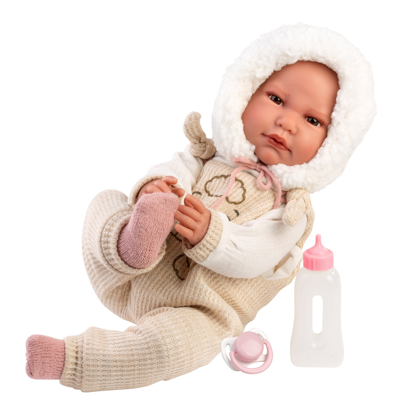 Llorens Luis  Beig Cry baby With Cushion 45cm Doll