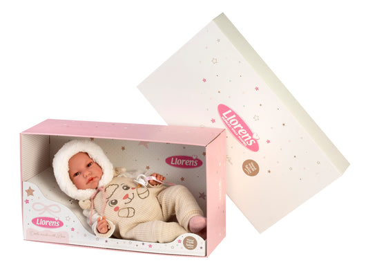 Llorens Luis  Beig Cry baby With Cushion 45cm Doll