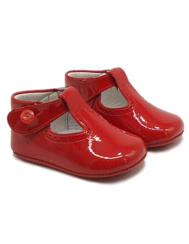 850 Soft Red Pram Shoe