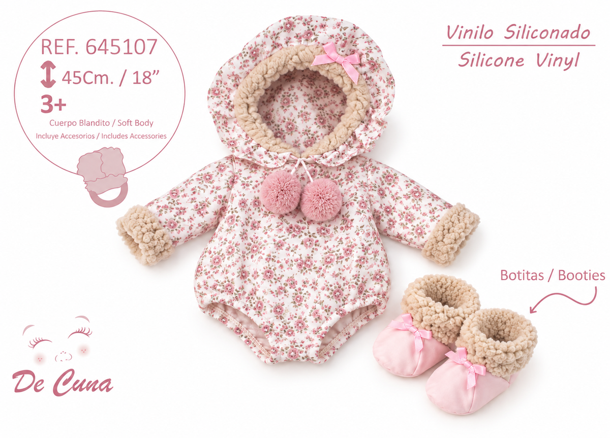 Pink Romper Dolls Outfit 45cm
