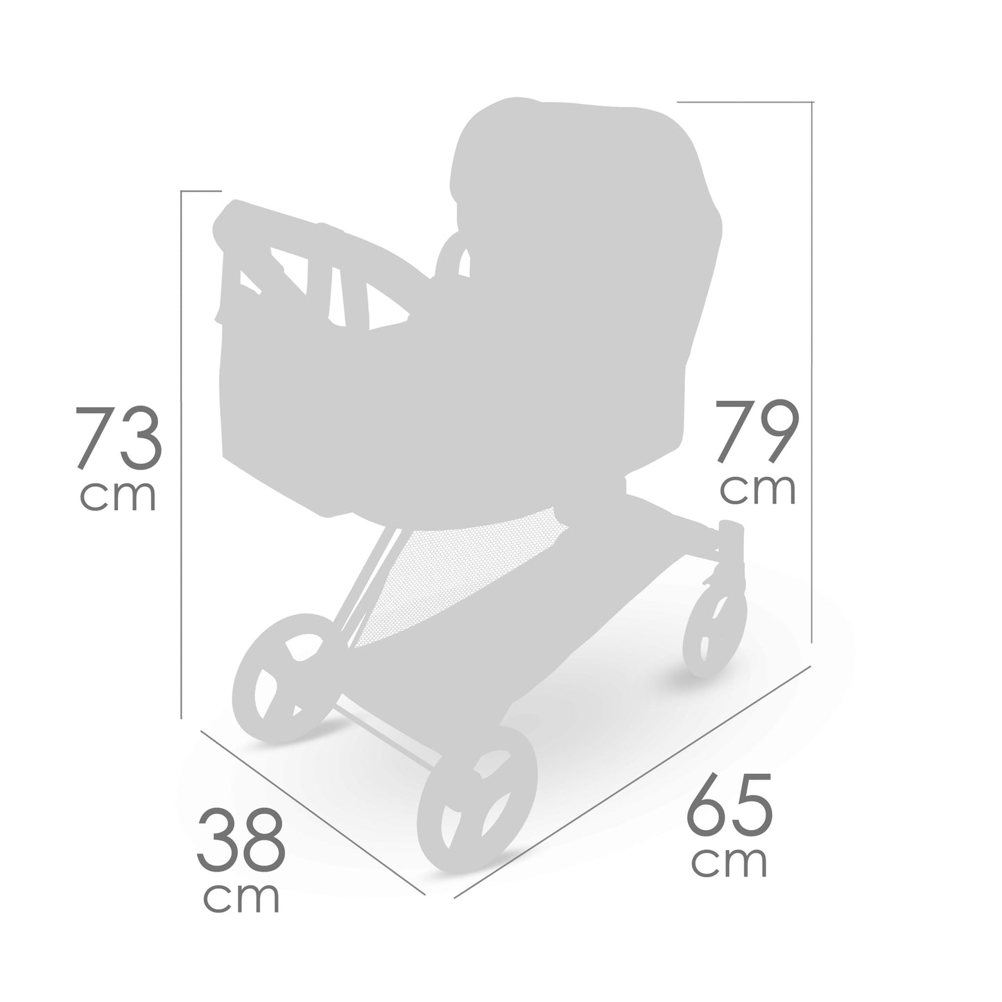 81778 3x1 Doll Pram, Stroller & Cot - Verona Collection