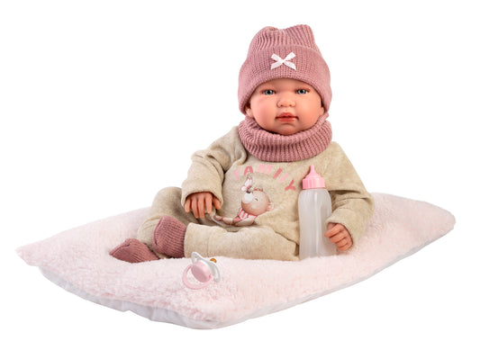 Llorens Tina Crybaby With Cushion 44cm Doll