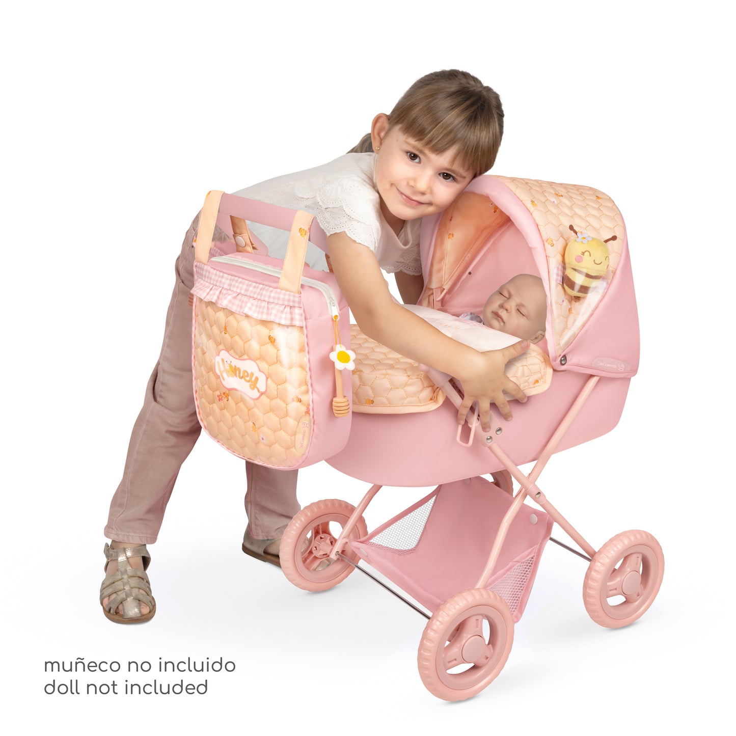 85070 Doll Pram with Parasol - Honey Collection (Under 5 years)