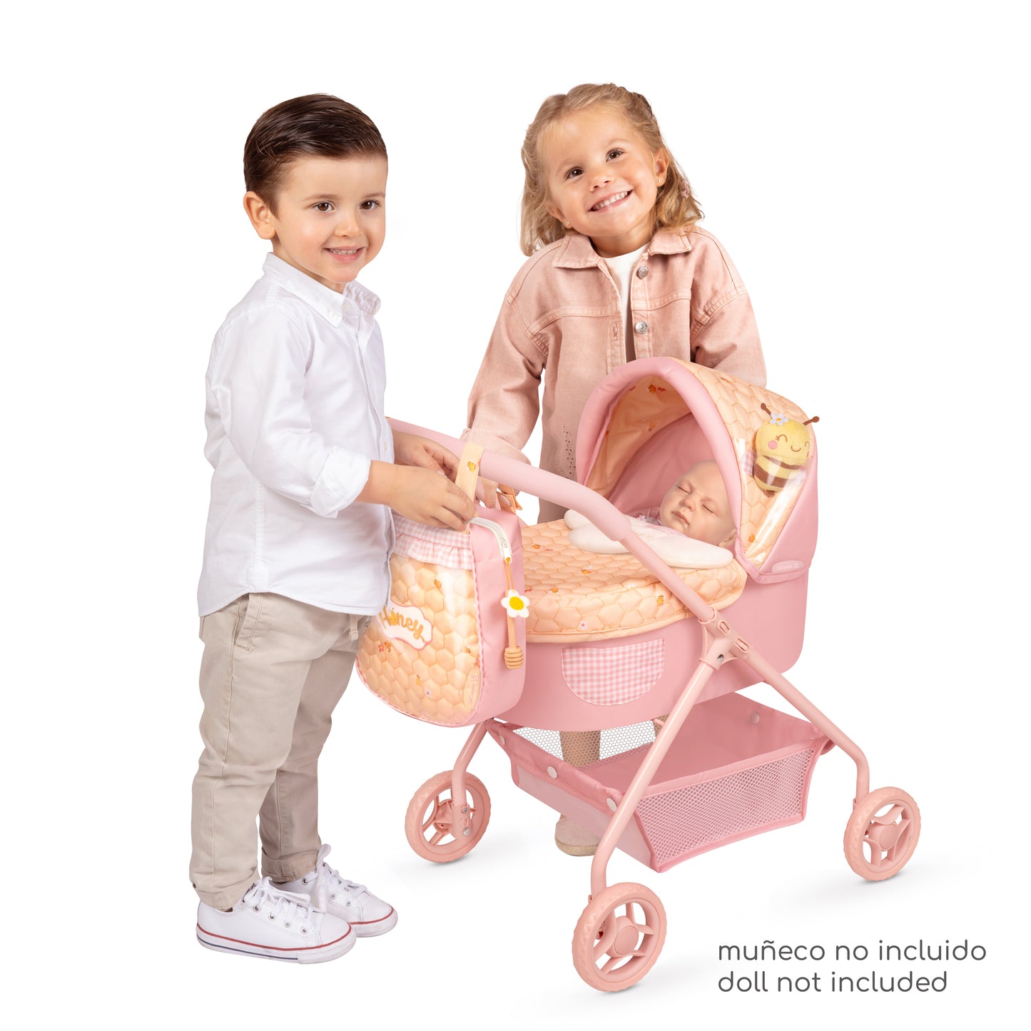 Decuevas My First Doll Pram - Honey Pink Bee Collection (under 4 years)