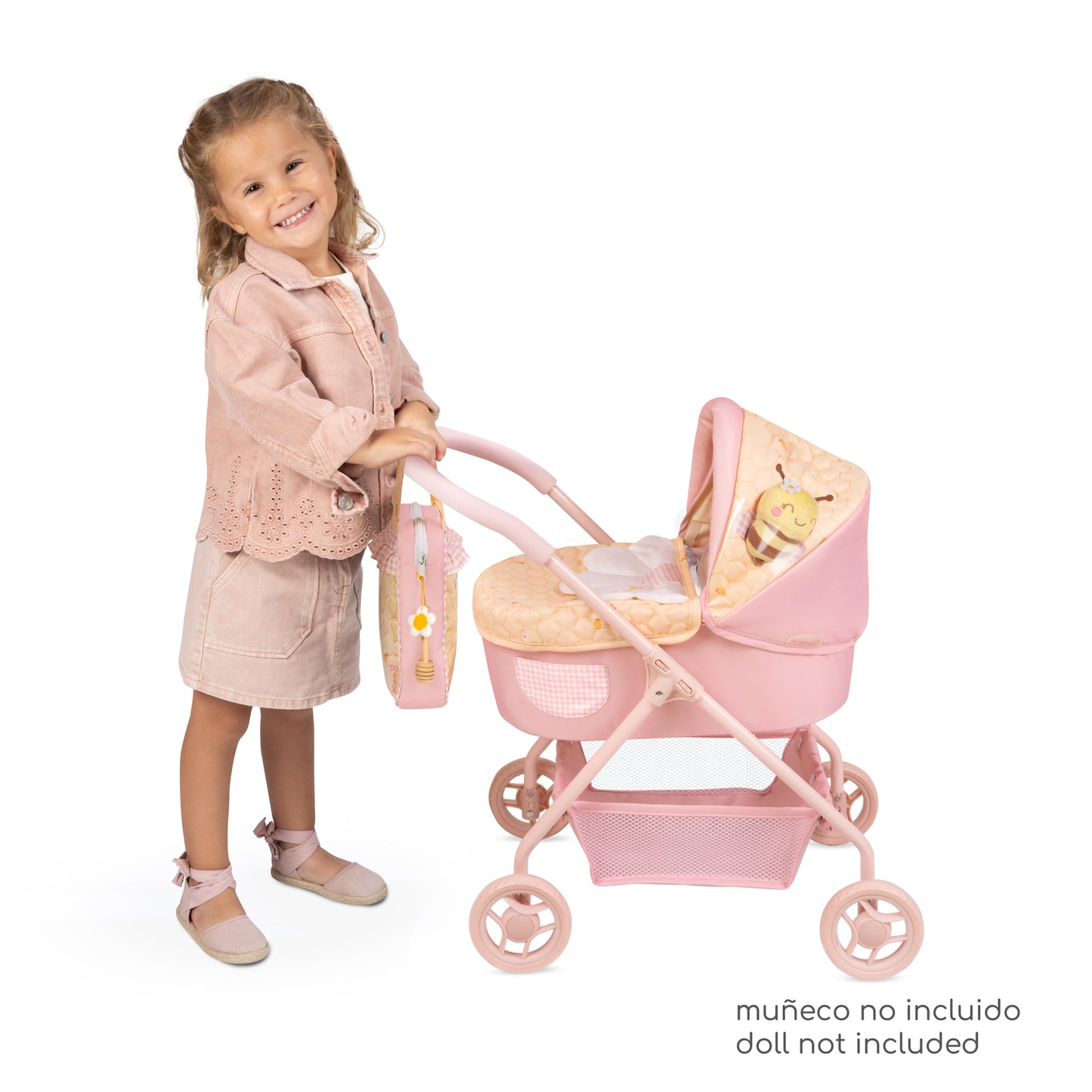 Decuevas My First Doll Pram - Honey Pink Bee Collection (under 4 years)